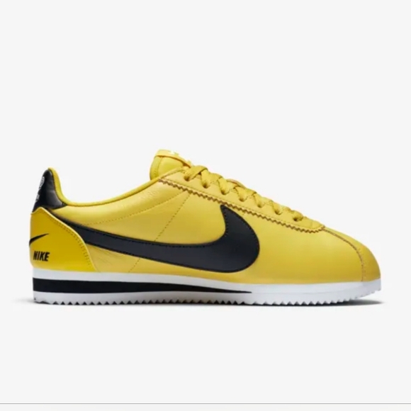 Nike Classic Cortez Premium Yellow Blazing Sun Mens Size 8.5 - Picture 6 of 15